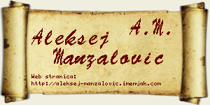 Aleksej Manzalović vizit kartica